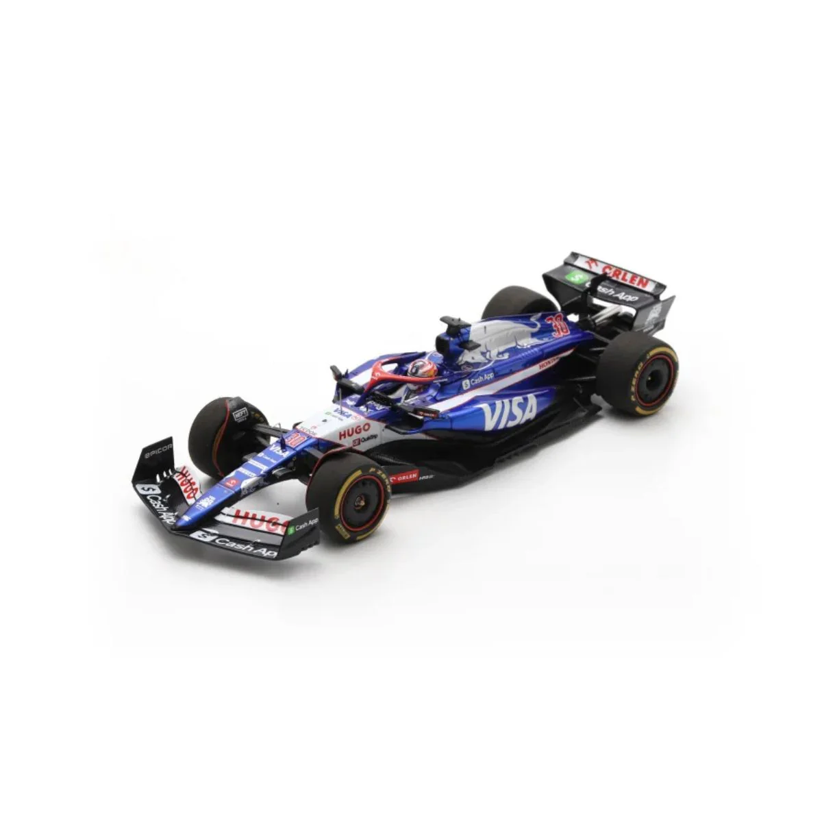 Visa Cash App RB Formula One Team VCARB 01 No.30 9th US GP 2024 - Liam Lawson - 1:43 Scale Resin Model Car