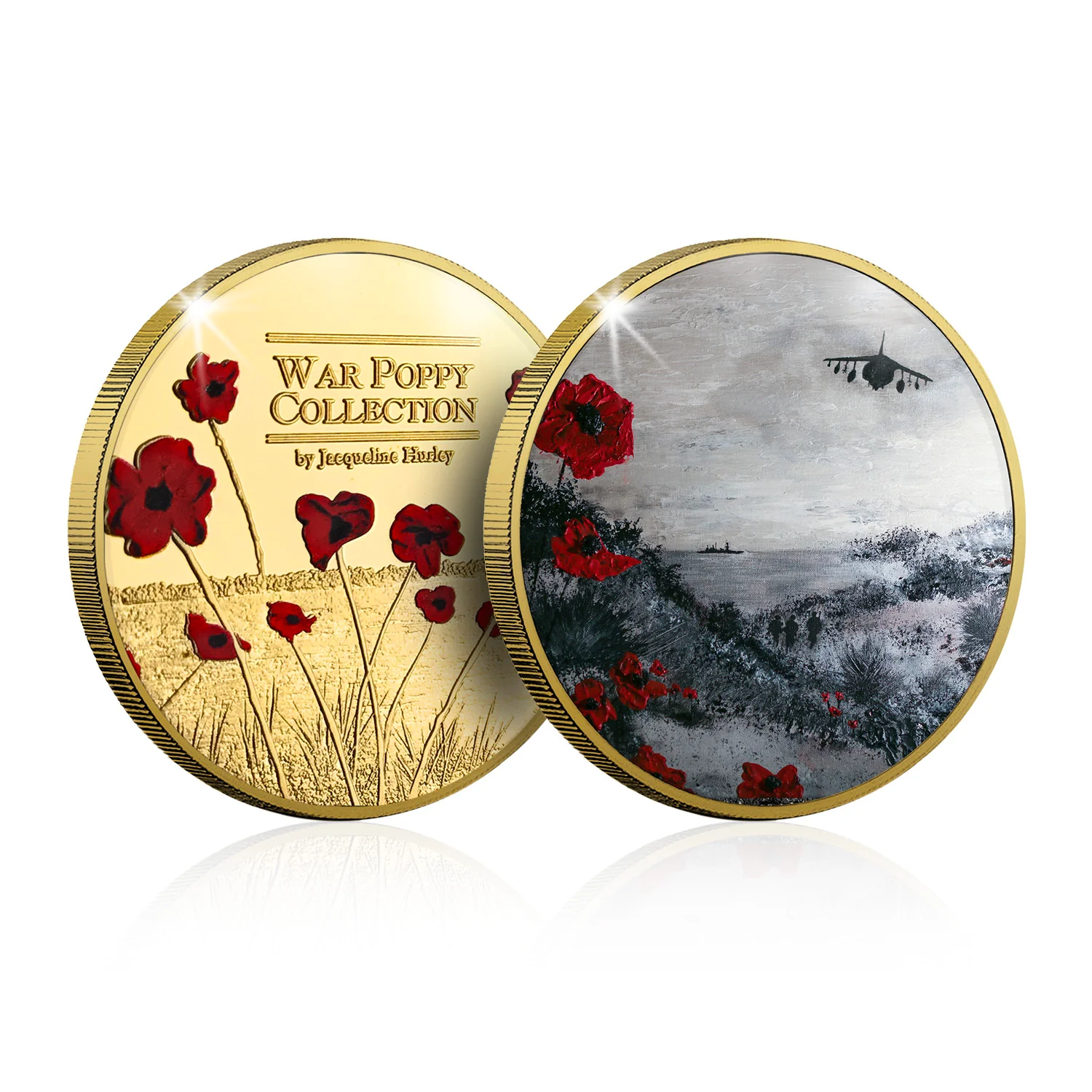 The Jacqueline Hurley War Poppy 'Calm Before the Storm' Gold-plated Prooflike Commemorative