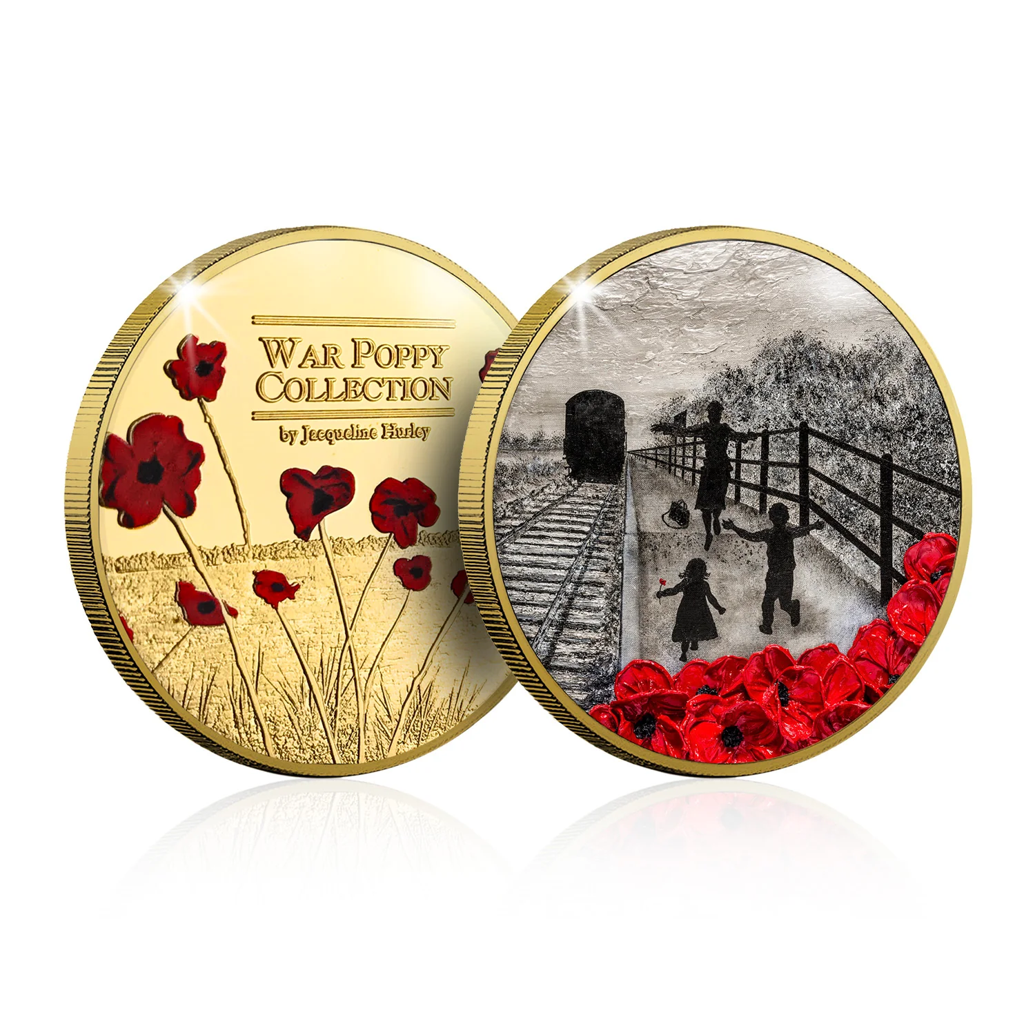The Jacqueline Hurley War Poppy 'Mummy's Home' Gold-plated Prooflike Commemorative