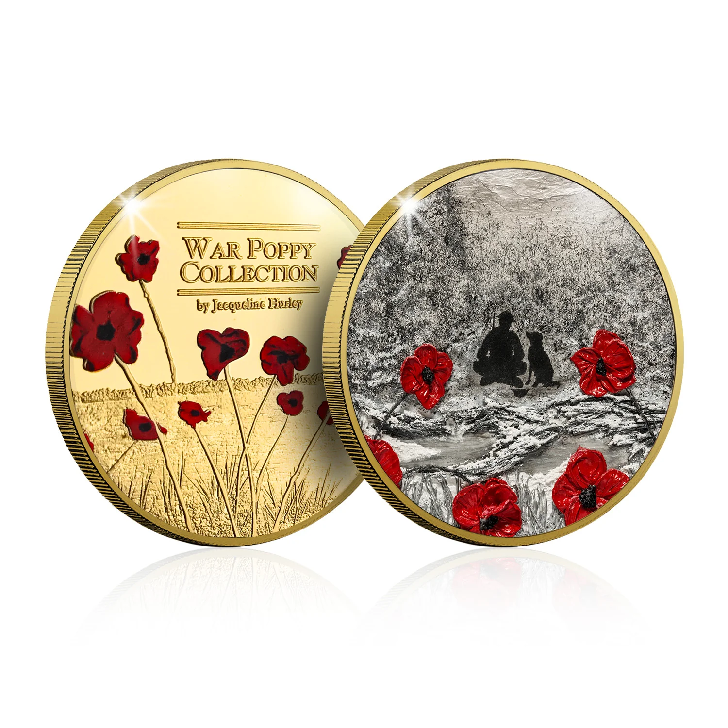 The Jacqueline Hurley War Poppy 'A Winter's Tale' Gold-plated Prooflike Commemorative