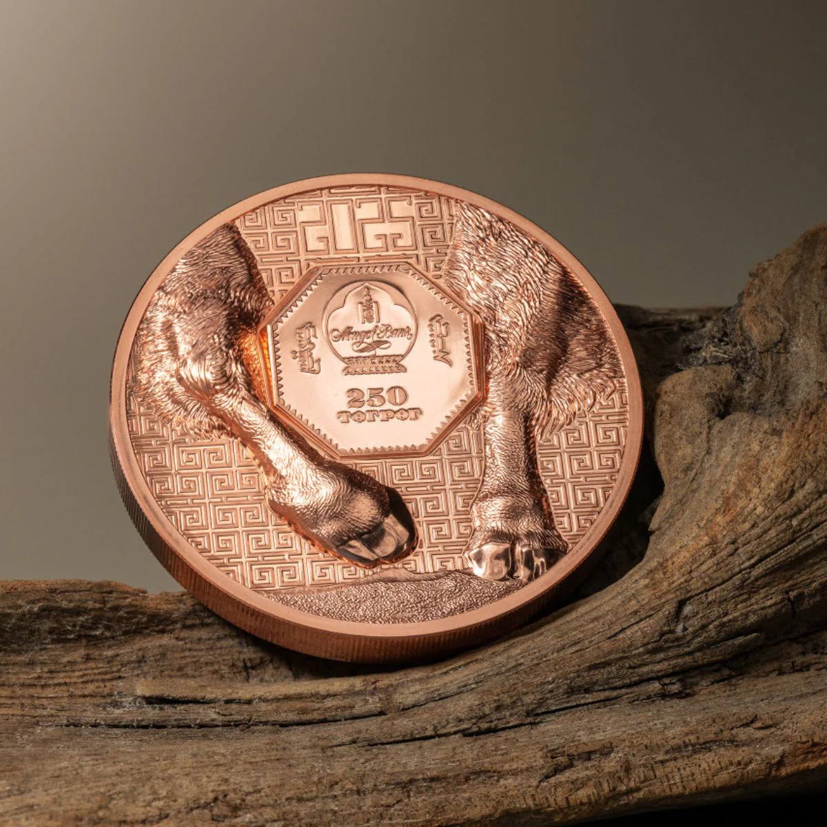 Wild Mongolia 2025 250T Bison Ultra High Relief Copper Proof Coin - Image 5
