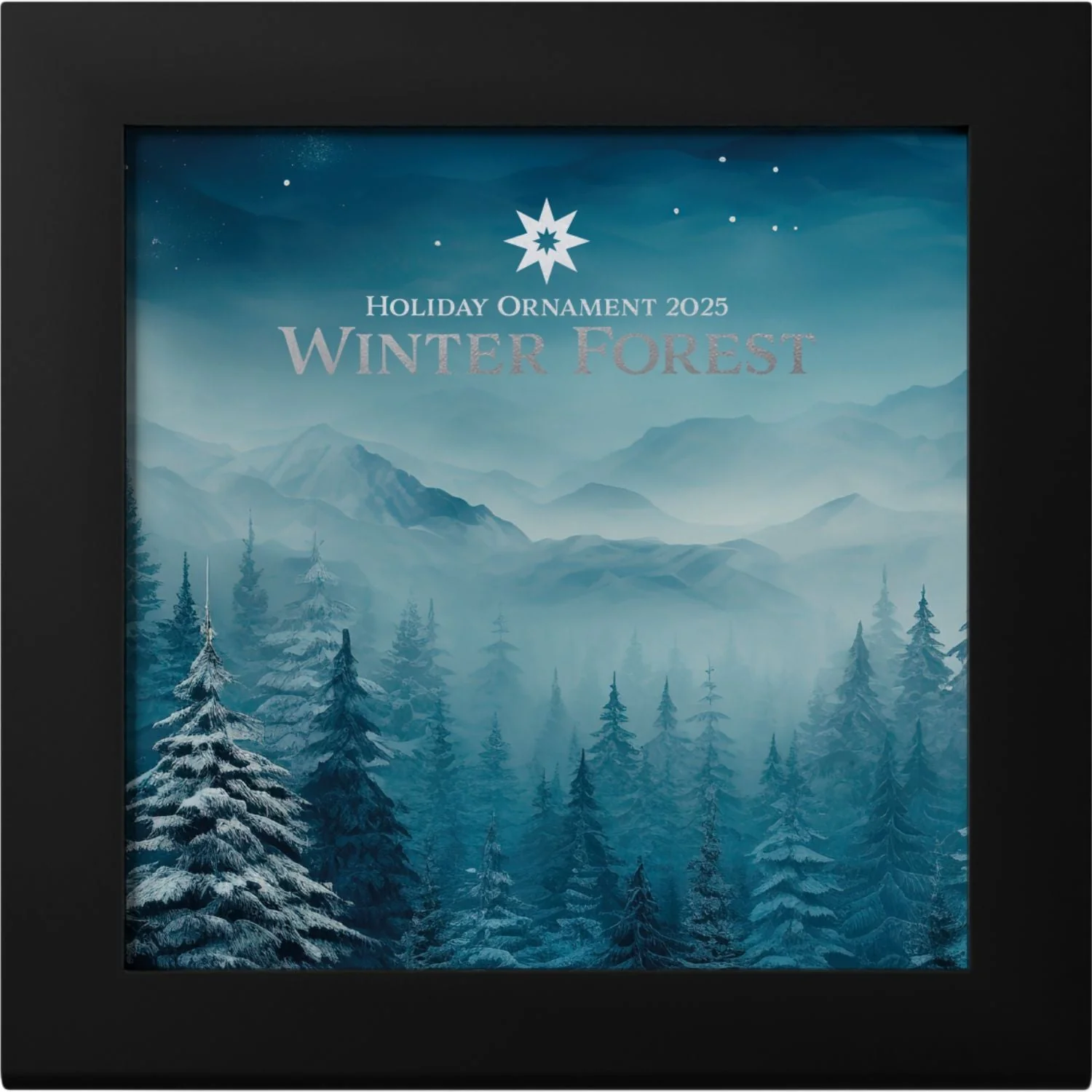Winter Forest Star 2025 $5 Rhodium-plated 1oz Silver Coin - Image 3