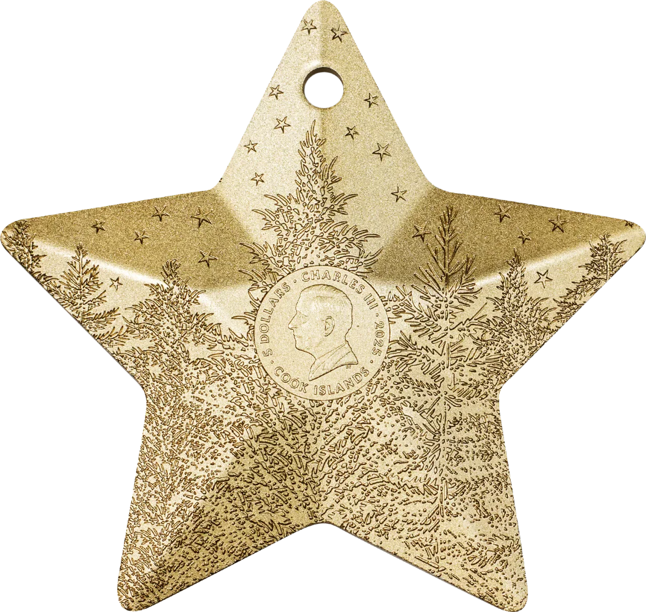 Winter Forest Star 2025 $5 Gold-plated 1oz Silver Coin - Image 2