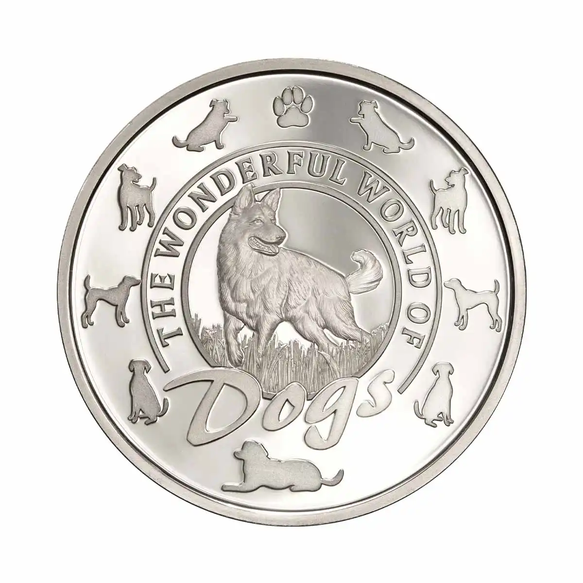 World Dogs Jack Russell Silver-plated Prooflike Commemorative - Image 2