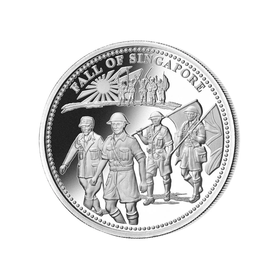 Second World War Fall of Singapore Silver Prooflike Commemorative