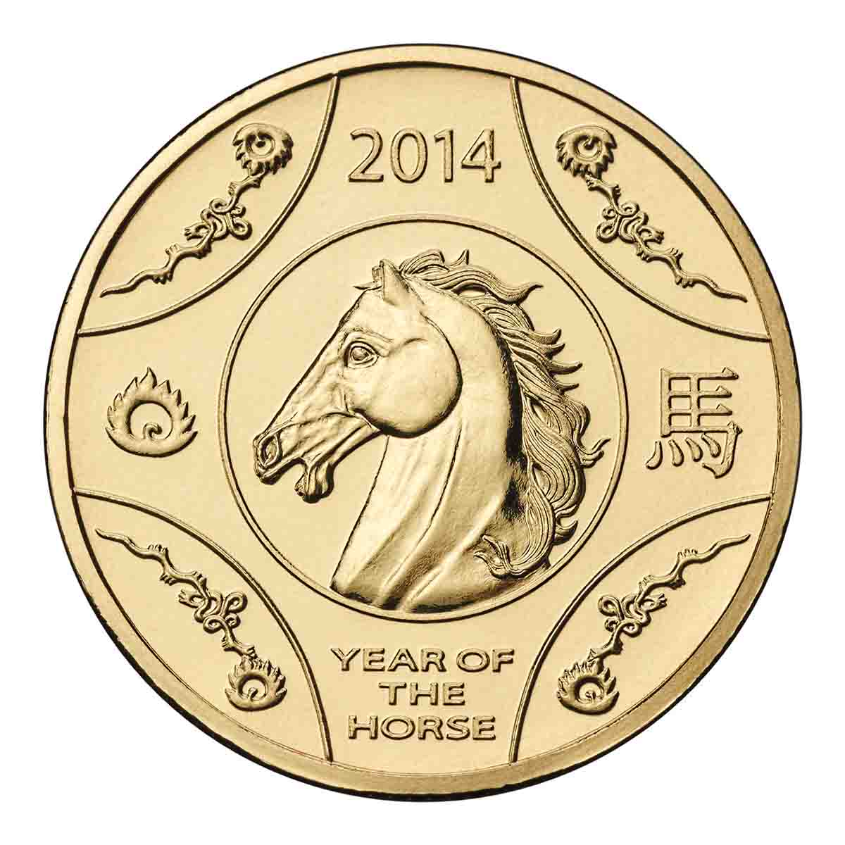 Year of the Horse 2014 $1 Uncirculated Coin