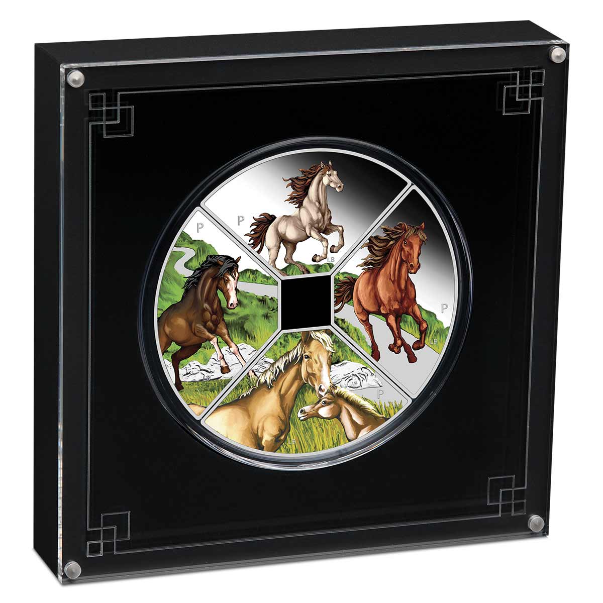Year of the Horse Quadrant 2026 $1 Colour 1oz Silver Proof 4-Coin Set - Image 4