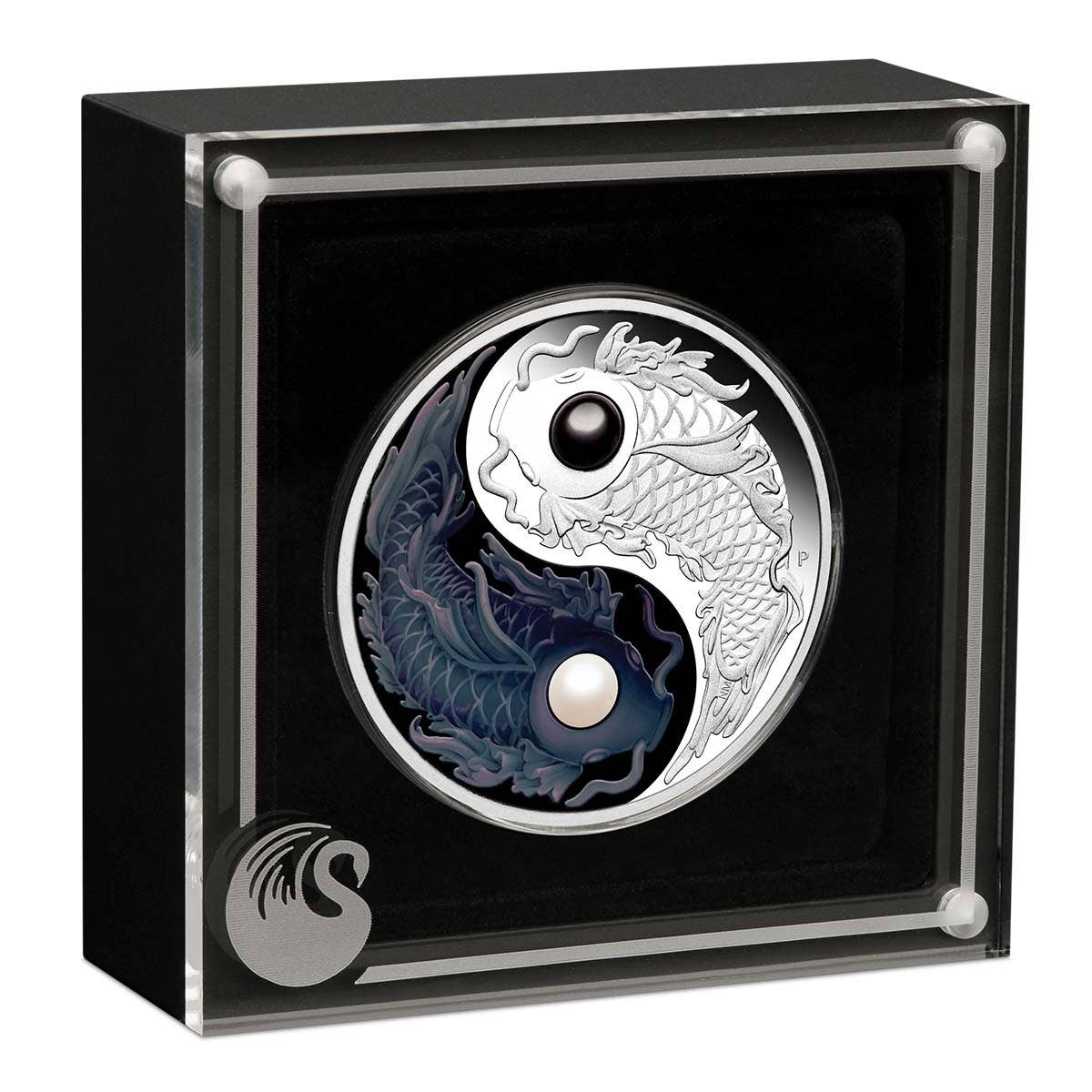 Yin Yang Koi 2024 $5 Pearls 5oz Silver Proof Coin - Image 3